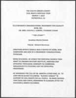 The Evelyn Gibson Lowery Civil Rights Heritage Tour Litany for Jonathan Myrick Daniels, March 7, 2010
