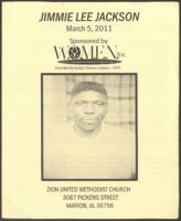 Program for Jimmie Lee Jackson Memorial, March 5, 2011