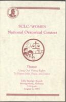 SCLC/W.O.M.E.N. National Oratorical Contest Program, August 7, 1985