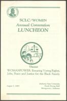 28th Annual SCLC Convention SCLC/W.O.M.E.N. Luncheon Program, August 7, 1985