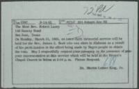 Telegrams Regarding Reverend James J. Reeb, March 1965