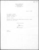 Correspondence Regarding Reverend Sun Myung Moon, July 16-17, 1984