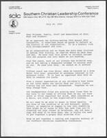 Correspondence Regarding Documentation of SCLC's History, July 24, 1992