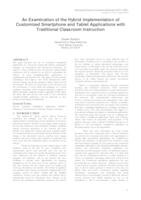 An Examination of the Hybrid Implementation of Customized Smartphone and Tablet Applications with Traditional Classroom Instruction