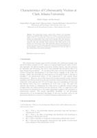Characteristics of Cybersecurity Victims at Clark Atlanta University