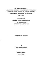 A statistical analysis of the achievement of the Atlanta University college students who took the Thurstone Psychological Examinations for the years 1924-1928, 1932