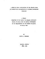 A study of Negro applications to the Atlanta Legal Aid Society for representation in divorce proceedings, 1934-1939, 1940