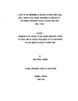A study of the employment of Negroes in social work based upon a study of the present employment of graduates of the Atlanta University School of Social Work from 1930-1940, 1941