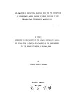 An analysis of educational measures used for the prevention of tuberculosis among negroes in three counties by the Indiana State Tuberculosis Association, 1943