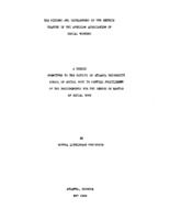 The history and development of the Georgia Chapter of the American Association of Social Workers, 1944