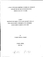 A study of the living conditions of seventy-five families of servicemen who have made application for public housing in the city of Atlanta, 1945