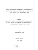 A study of the program of the health and welfare council, incoporated, in two areas of Philadelphia, Pennsylvania from August 1, 1948 to February 1, 1949