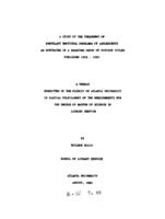 A study of the treatment of prevelent emotional problems of adolescents as portrays in a selected group of fiction titles published 1945-1960, 1965