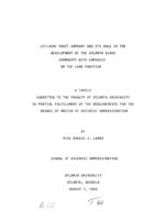 Citizens trust company and its role in the development of the Atlanta black community with emphasis on the loan function, 1969