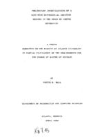 Preliminary investigations of a nonlinear differential equation arising in the study of vortex generation, 1989