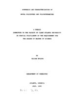 Synthesis and characterization of novel polyesters and polyesteramides, 1989