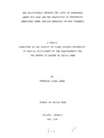The relationship between the level of knowledge about HIV/AIDS and the practicing of preventive behaviors among African-American college students, 1990