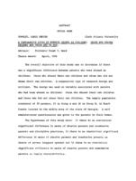A comparative study of parents abused as children: those who become abusers and those who do not, 1991