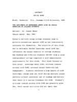 The influence of knowledge about aids on sexual behavior of college students, 1991
