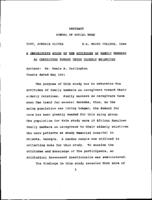 A descriptive study of the attitudes of family members as caregivers toward thier elderly relatives, 1991