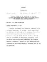 A study of the use of incentives to increase parental involvement in the Saturday Academy Program of partners in a planned community, 1992