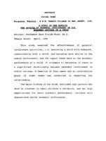 A study of the effects of parental involvement on the academic success of a child, 1995