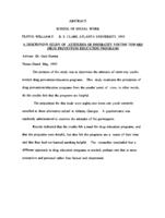 A descriptive study of attitudes of inner city youths toward drug prevention education programs, 1995