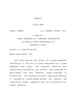 A study of stress management as a treatment intervention in stress & coping experienced by a homosexual couple, 1995
