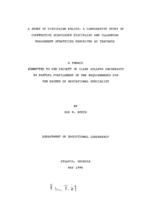 A study of discipline policy: a comparative study of cooperative schoolwide discipline and classroom management strategies perceived by teachers, 1996
