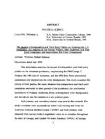 The impact of independent and third party politics on attaining the US presidency: an analysis of the George Wallace, John Anderson and Ross Perot campaigns and implications for voter dealignment, 1996