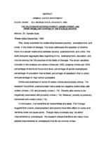 The relationship between poverty, unemployment, and crime among the counties of the state of Georgia, 1996