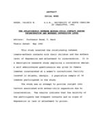 The relationship between mother-child contact during incarceration and mothers depression level, 1996