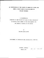 An investigation of the impact of gender on alcohol use among a select group of African- American college students, 1996