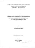 An exploratory descriptive study of life satisfaction and social support network among the elderly African American, 1996