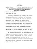 An exploratory study of the Economic and Psychosocial barriers to achieving self-sufficiency among female heads of households, 1996