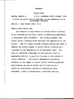 A study of social skills training in the aggression of an adolescent male offender, 1996