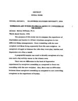 Depression and burdem in African American categories of the elderly, 1996