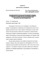 Teacher participation in shared decision-making: a comparative study of ten traditional schools and ten charter schools in Georgia and the impact on job satisfaction, 1997