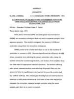 A comparison on the recovery of different pesticides using solid phase extraction versus solid phase microextraction, 1998