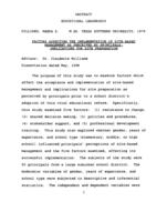 Factors affecting the implementation of site based management as perceived by principals, implications for site preparation, 1998