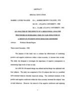 An analysis of the effects of a behavioral analysis procedure in increasing time on-task behaviors in a group of students with behavior disorders, 1998