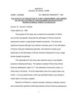 The effects of perception of family environment and gender on the self-esteem of African American adolescents reared in single parent households, 1998