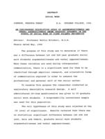 An exploratory descriptive study of argumentativeness and verbal aggressiveness among graduate students in the school of social work at Clark Atlanta University, 1998