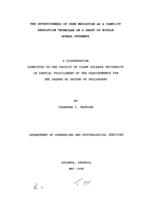 The effectiveness of peer mediation as a conflict resolution technique on a group of middle school students, 1998