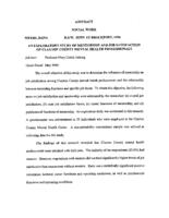 An exploratory study of mentorship and job satisfaction of Clayton County mental health professionals, 1998