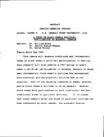 A study of Black female political participation in Atlanta, Georgia, 1998