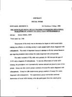 The effects of social skills training in reducing behavioral indicators of anxiety in adult male schizophrenics, 1998