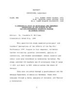 A comparative study of principals' and teachers' perceptions of the effects of the pay-for-performance incentive program in Georgia schools, 1999