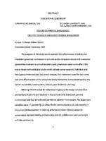 Policies on parental involvement: the effectiveness of mandated parental involvement, 1999