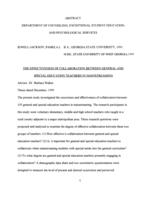 The effectiveness of collaboration between general and special education teachers in mainstreaming, 1999